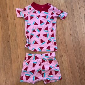 Hanna Andersson Kids Short John Pajama - Watermelon! Size 3 or 90cm